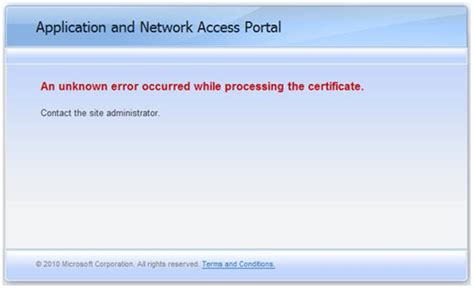 Win32Exception: An unknown error occurred while processing the certificate #655. . 0x80090327 an unknown error occurred while processing the certificate